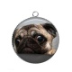 Pendentif Cabochon Argent - loup