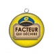 Pendentif Cabochon Argent - facteur qui déchire