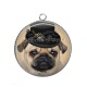 Pendentif Cabochon Argent - chien