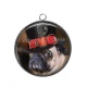 Pendentif Cabochon Argent - chien