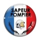 Cabochon Verre - sapeur pompier