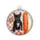 Pendentif Cabochon Argent - chien