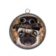 Pendentif Cabochon Argent - chien