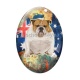 Cabochon Verre Ovale - chien