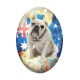 Cabochon Verre Ovale - chien