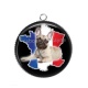 Pendentif Cabochon Argent - chien