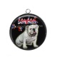 Pendentif Cabochon Argent - chien