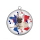 Pendentif Cabochon Argent - chien