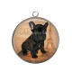 Pendentif Cabochon Argent - chien