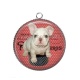 Pendentif Cabochon Argent - chien