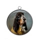 Pendentif Cabochon Argent - chien