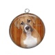 Pendentif Cabochon Argent - chien