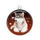 Pendentif Cabochon Argent - loup
