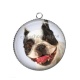Pendentif Cabochon Argent - chien