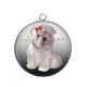 Pendentif Cabochon Argent - chien