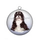 Pendentif Cabochon Argent - chien