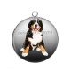 Pendentif Cabochon Argent - chien