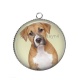 Pendentif Cabochon Argent - chien