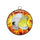 Pendentif Cabochon Argent - pompier 