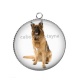 Pendentif Cabochon Argent - chien