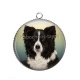 Pendentif Cabochon Argent - chien