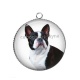 Pendentif Cabochon Argent - chien