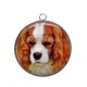 Pendentif Cabochon Argent - chien