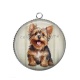 Pendentif Cabochon Argent - chien