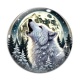 Cabochon Verre - loup