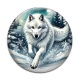 Cabochon Verre - loup