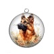 Pendentif Cabochon Argent - chien