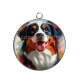 Pendentif Cabochon Argent - chien