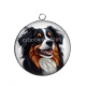Pendentif Cabochon Argent - chien