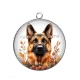 Pendentif Cabochon Argent - chien