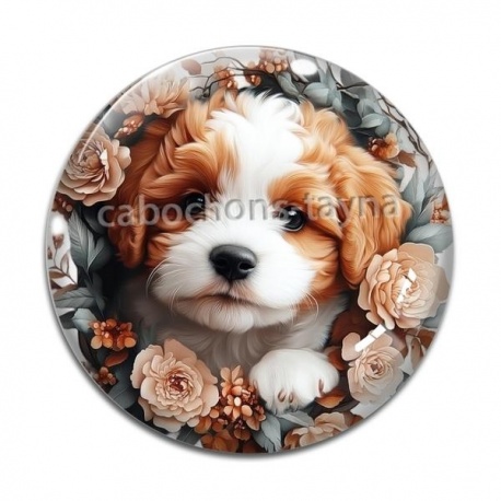 Cabochon Verre - chien