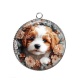 Pendentif Cabochon Argent - chien