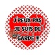 j''peux pas je suis de garde