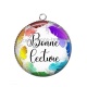 Pendentif Cabochon Argent - bonne lecture