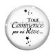 Cabochon Verre - tout commence par un rêve