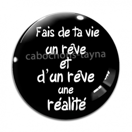 Cabochon Verre - il n'y a pas de honte à préférer le bonheur
