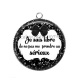 Pendentif Cabochon Argent - je suis libre de ne pas me prendre au sérieux