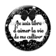 Cabochon Verre - je suis libre d'aimer la vie de me cultiver