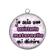 Pendentif Cabochon Argent - je suis une assistante maternelle qui déchire