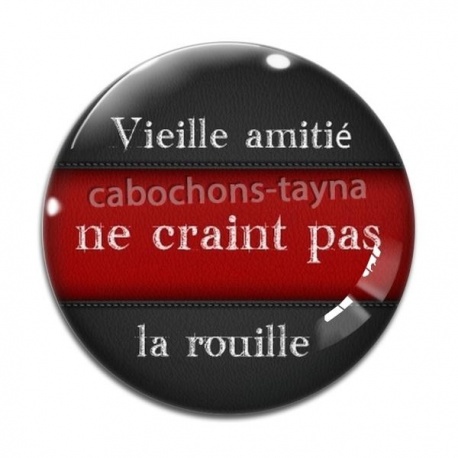Cabochon Verre - vieille amitié ne craint pas la rouille