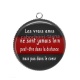 Pendentif Cabochon Argent - les vrais amis ne sont jamais loin