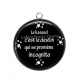 Pendentif Cabochon Argent - le Hazard c'est le destin qui se promène incognito