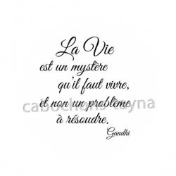 la vie est un mystère qu'il faut vivre