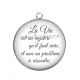 Pendentif Cabochon Argent - la vie est un mystère qu'il faut vivre