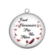 Pendentif Cabochon Argent - tout commence par un rêve
