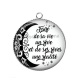 Pendentif Cabochon Argent - fais de ta vie un rêve et de ses rêves une réalité